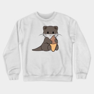 Otter Chocolate Ice Cream Crewneck Sweatshirt